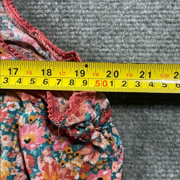 Maurices Floral Tank in Coral Pink and Teal - Picture 2 of 5